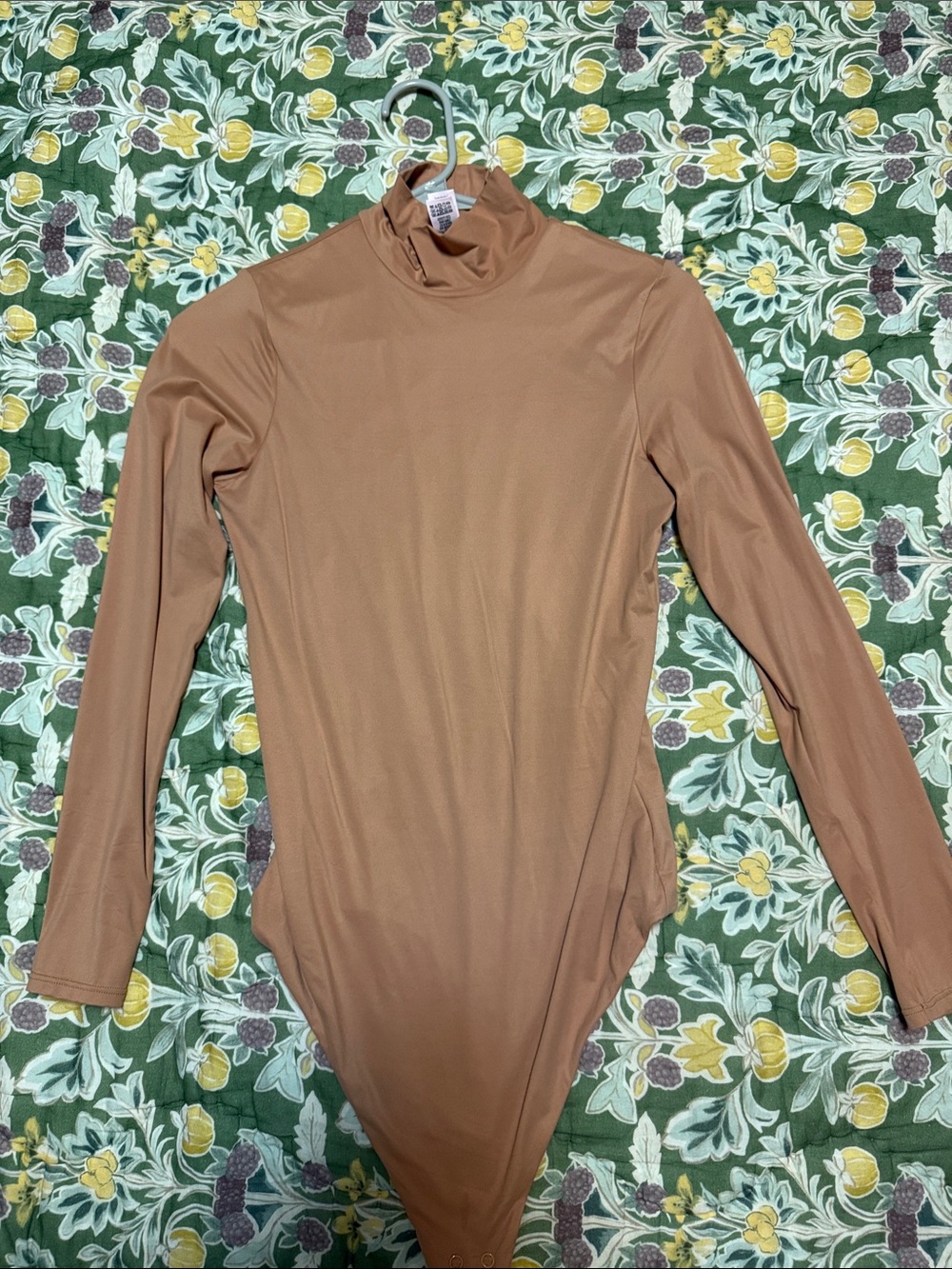 Victoria's Secret Long Sleeve Mock Neck Bodysuit - Camel Brown